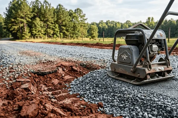 Gravel driveway pothole repair in Statesboro, Georgia